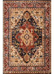 Mongolia 6083B Area Rug Navy/Navy
