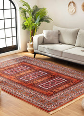 Kandahar E851B Area Rug Rose