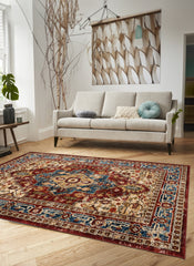 Mongolia 6083B Area Rug Red/Red