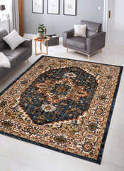 Mongolia 2987A Area Rug Navy/Navy