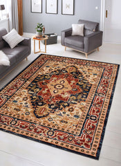 Mongolia 6083B Area Rug Navy/Navy