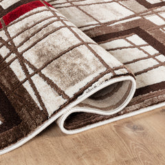 Argon 9573 Area Rug Burgundy/White