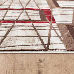 Argon 9573 Area Rug Burgundy/White