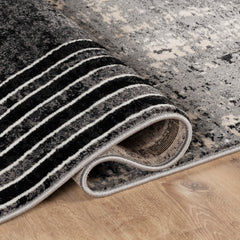Argon 802 Area Rug Black /Grey