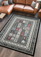 Hereke 4763 Area Rug Black