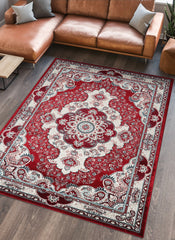 Hereke 470 Area Rug Red