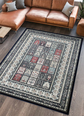 Hereke 4763 Area Rug Navy