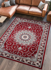 Hereke 478 Area Rug Red