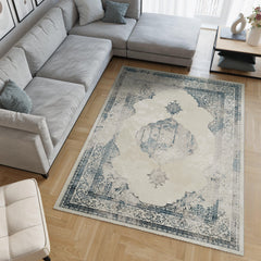 Viana 6341 Area Rug White/Blue