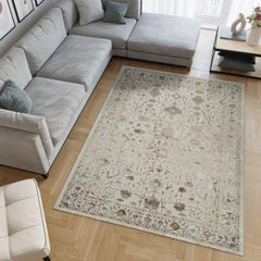 Viana 6344 Area Rug White/Gold