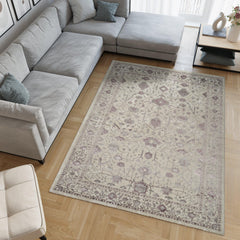 Viana 6344 Area Rug White/Lilac