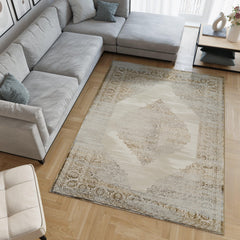 Viana 6772 Area Rug White/Gold