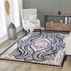 Sultan B001C Area Rug Navy