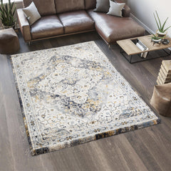 Cornelia B147A Area Rug Yellow/Navy