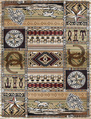Great West Area Rug WRGLR-H5296 Beige Brown