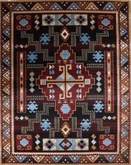 Great West Area Rug SW-H5271 D.Brown Rose