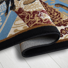 Great West Area Rug WRGLR-H10010 Rose Blue Beige