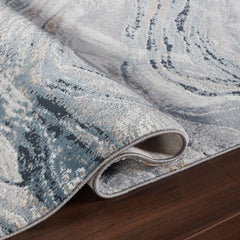 Merry MR108A Area Rug Grey/Navy