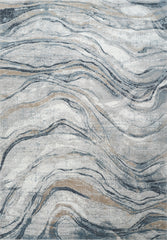 Merry MR108A Area Rug Grey/Navy