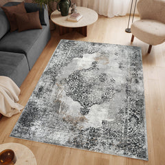 Merry MR252A Area Rug Grey/Black