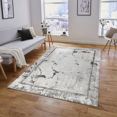 Merry MR334A Area Rug Grey/Black