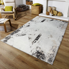 Merry MR393 Area Rug Grey Black