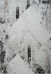 Merry MR393 Area Rug Grey Black