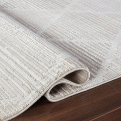 Merry MR445 Area Rug Cream Brown