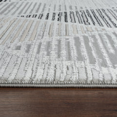Merry MR445 Area Rug Grey Black