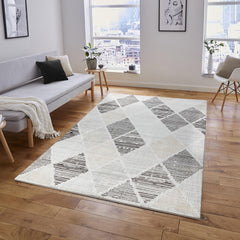 Merry MR445 Area Rug Grey Black