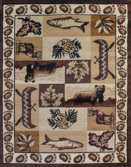 X-3 Area Rug SAF-H10009 Beige Brown