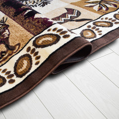 X-3 Area Rug SAF-H10009 Beige Brown