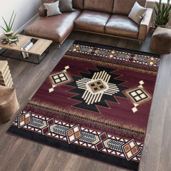 X-3 Area Rug SW-H5228 Red/Black