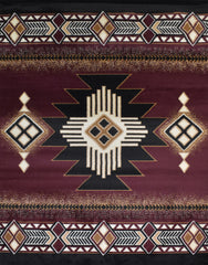 X-3 Area Rug SW-H5228 Red/Black