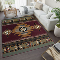 X-3 Area Rug SW-H5228 Red/Green