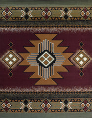 X-3 Area Rug SW-H5228 Red/Green