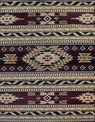 X-3 Area Rug SW-H5285 Red Black