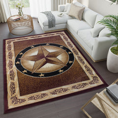 X-3 Area Rug TS-H5273 Rose Black