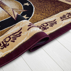 X-3 Area Rug TS-H5273 Rose Black