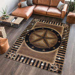 X-3 Area Rug TS-H5283 Black Brown