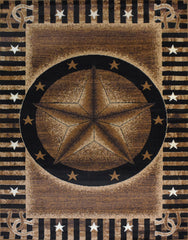 X-3 Area Rug TS-H5283 Black Brown