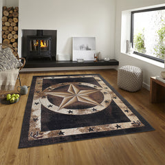 X-3 Area Rug TS-H5286 Black Brown