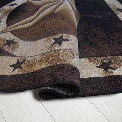 X-3 Area Rug TS-H5286 Black Brown
