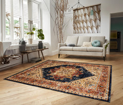 Tashkent 6080A Area Rug Navy/Navy
