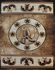 X-3 Area Rug WRGLR-H10009 Brown Beige