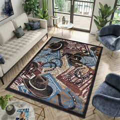 X-3 Area Rug WRGLR-H10010 Rose Blue Beige