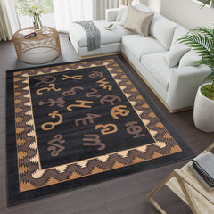 X-3 Area Rug WRGLR-H5239 Black/Brown