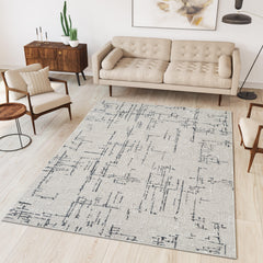 Troy Area Rug NO256 GREY NAVY