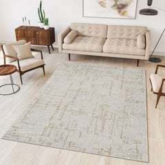 Troy Area Rug NO256 GREY GOLD